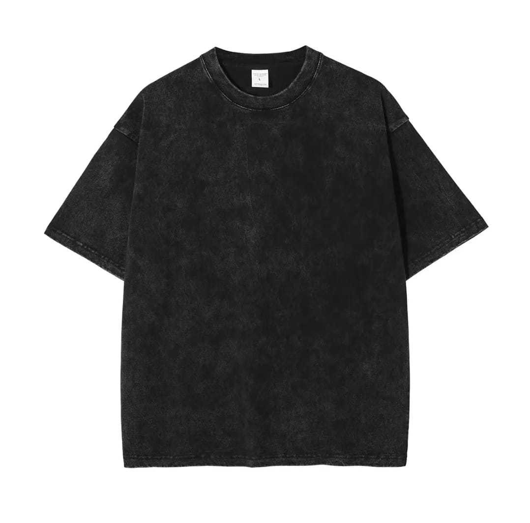 Setsap Faded Black Oversized T-Shirt for Men