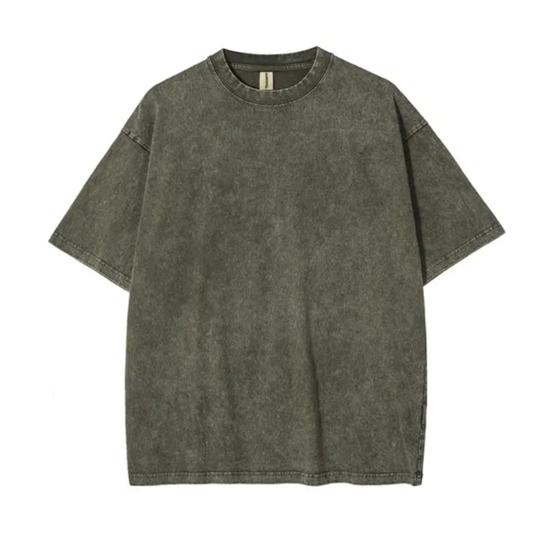 Setsap Vintage Dark Olive Oversized T-Shirt