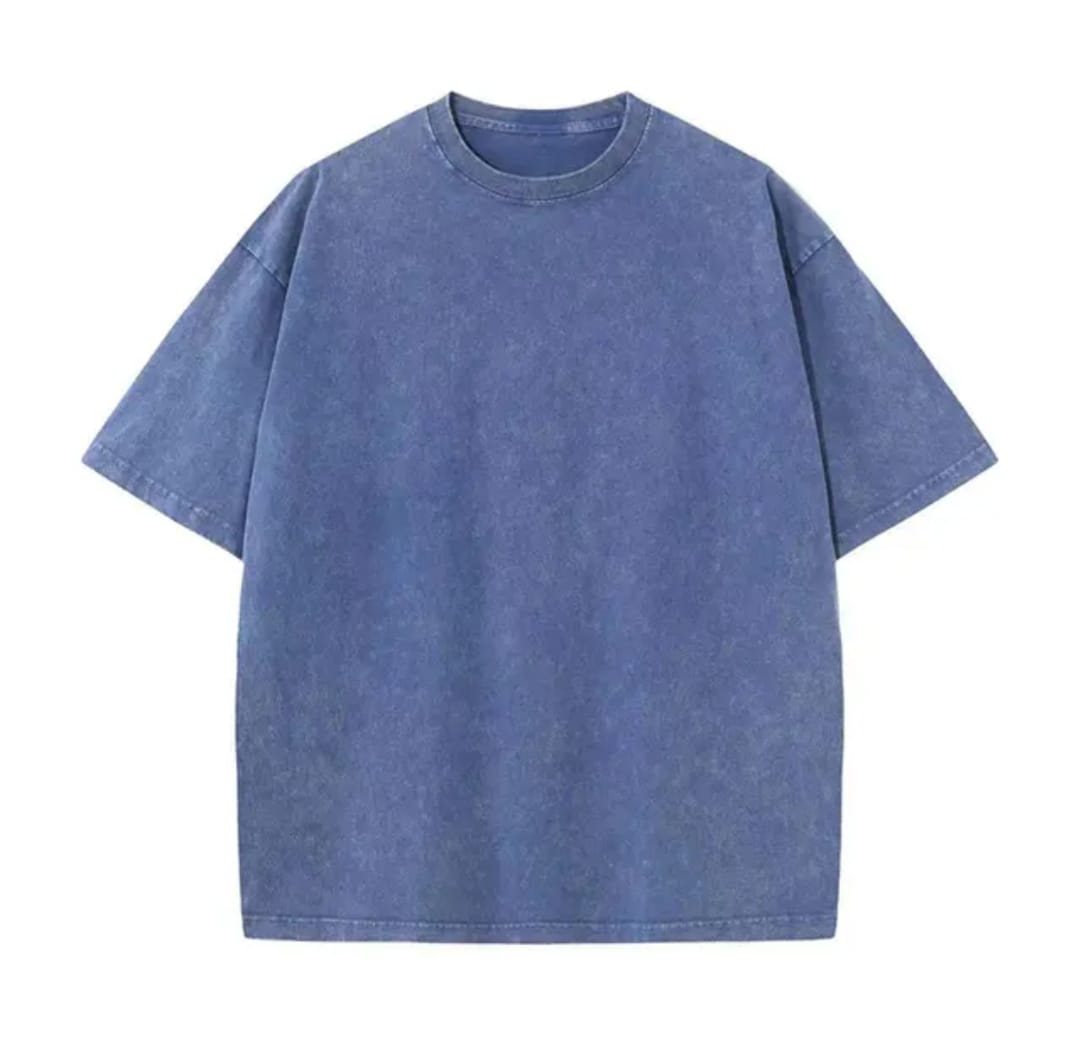 Setsap Denim Blue Oversized T-Shirt for Men
